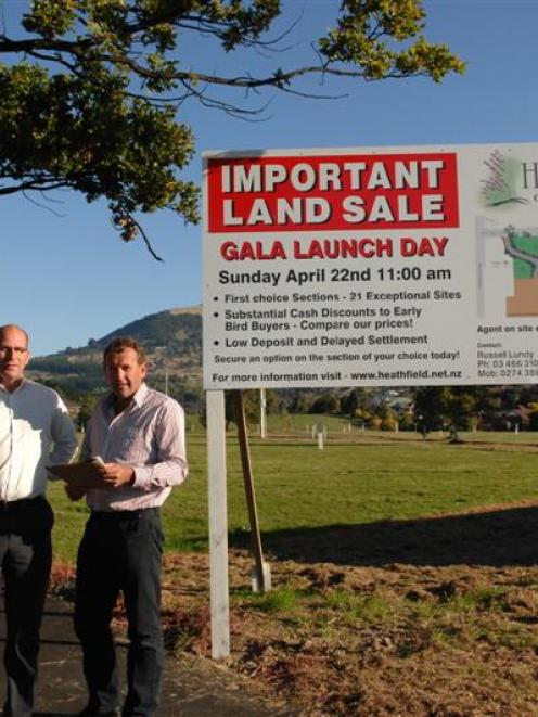 Development manager of Willowridge Developments Allan Dippie (right) stands with  Southern Wide...