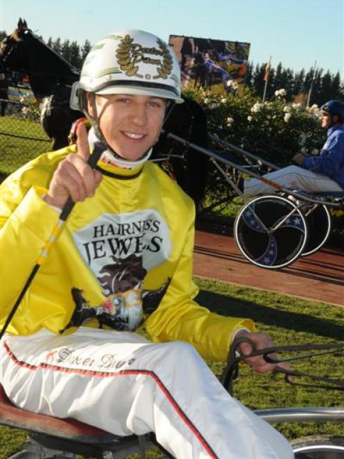 Dexter Dunn, who set a New Zealand record for the number of winning drives in a season yesterday...