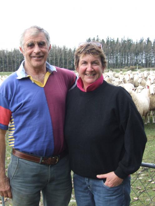 Digger and Lynn McCulloch on their Glenavy farm. Photo by Sally Rae.