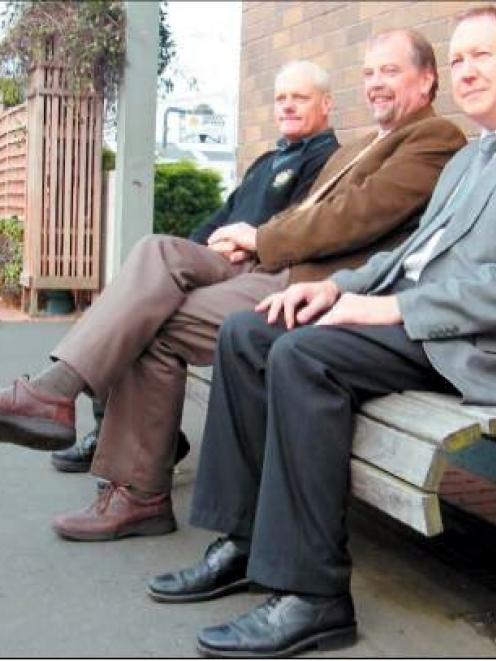 Discussing plans for beautifying Lorne St in South Dunedin are South Dunedin Business Association...