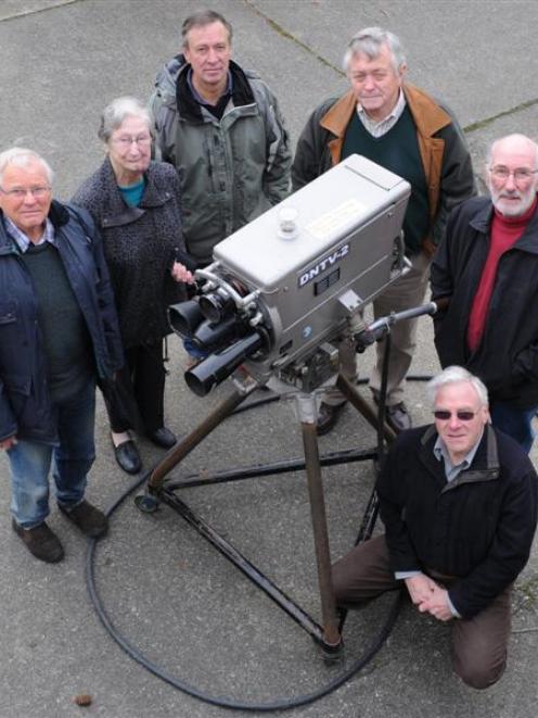 DNTV2 staff (clockwise from left) technical superintendent Peter Johnson, continuity announcer...