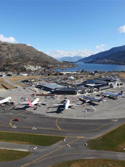 Domestic passenger numbers arriving at Queenstown Airport rose sharply in September. Photo supplied.
