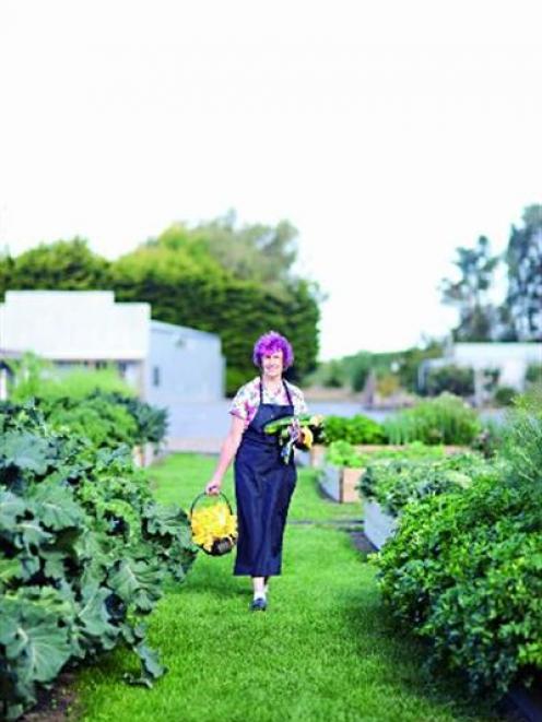 Dot Smith in the extensive gardens at the Riverstone complex, north of Oamaru. Photo by Fiona...