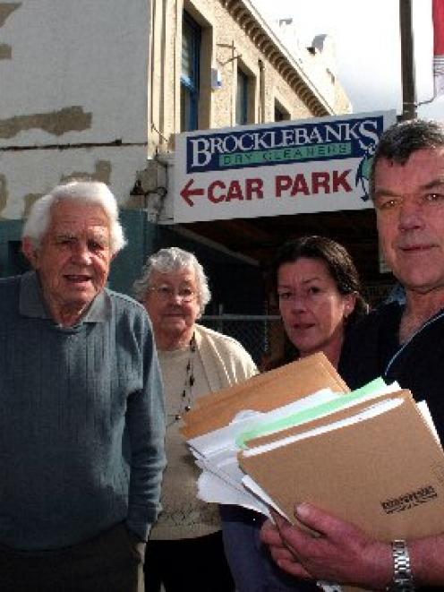 Down, not out: The Brocklebank family (from left) Cyril and Norma, daughter Janine Nelson and son...