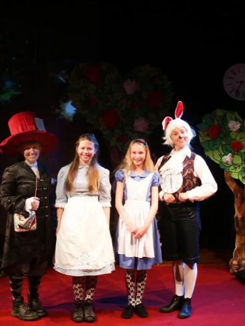 Down The Rabbit Hole actors (from left) Maddy Maxwell as the Mad Hatter, Safiya Hunter and Bethan...