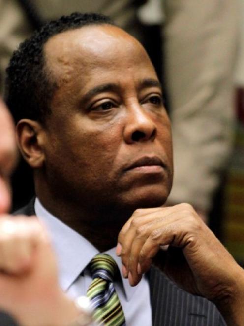 Dr Conrad Murray, the personal physician of pop star Michael Jackson, in court during his...