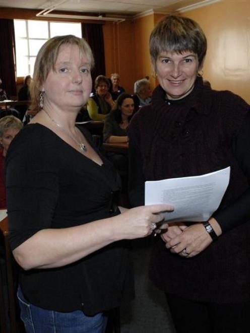 Dr Margaret Grigg (left) and Dr Frances Hughes at a workshop for nurses on how to help people...
