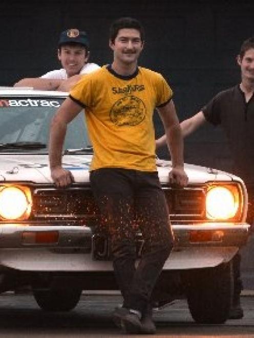 DriveSouth Rally of Otago competitors (from left) Jake Thomas, Steven Thompson and Brayden Palmer...