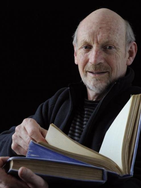 Dunedin author of Seabird Genius Neville Peat with the unpublished work of seabird expert Lance...