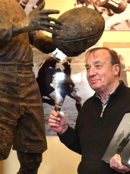 Dunedin author Ron Palenski with his new book, Rugby, a New Zealand History, at the New Zealand...