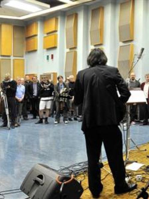 Dunedin band The Verlaines entertains at the May 5 launch of the New Zealand Music Industry...
