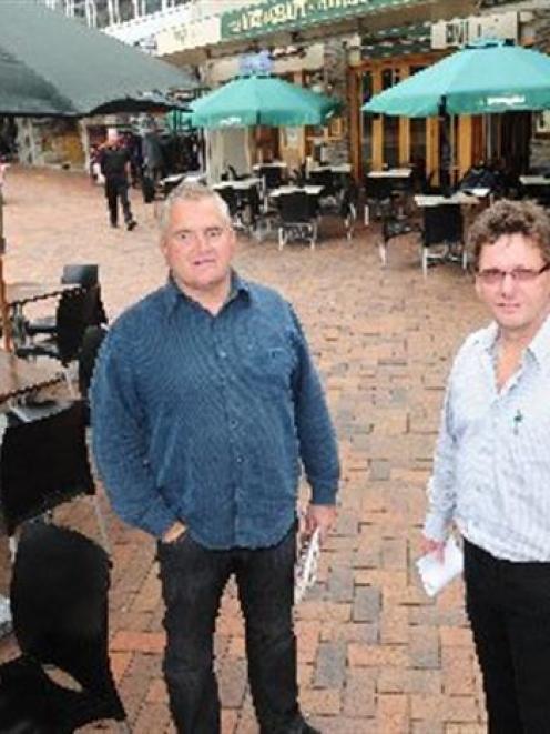 Dunedin bar owners John MacDonald (left) and Phil Ellis say the Dunedin City Council is not doing...