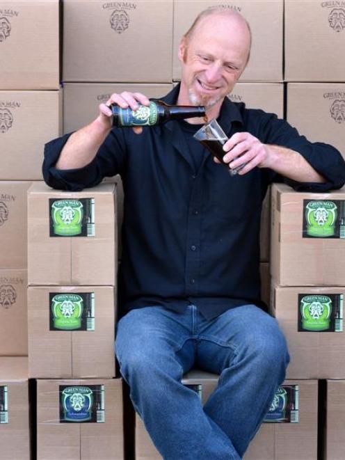 Dunedin brewer Green Man's sales and marketing manager, Kelly Lindsay, takes a break while...