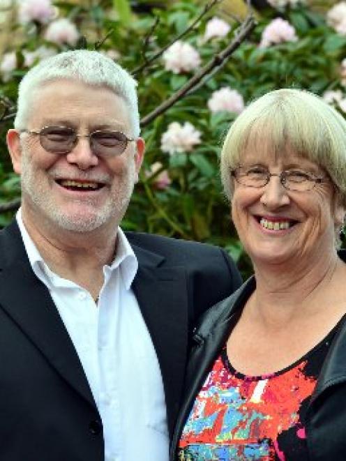Dunedin businessman Peter Barron and sister Wendy prepare to graduate from the University of...