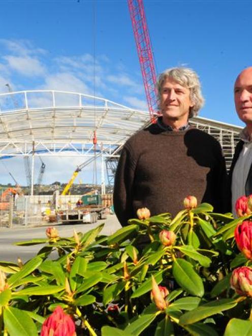 Dunedin City Council botanic garden team leader Alan Matchett (left) and Dunedin Venues...