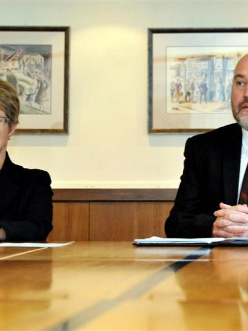 Dunedin City Council city strategy and development general manager Dr Sue Bidrose and Research...