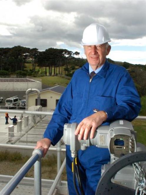 Dunedin City Council Tahuna upgrade project manager Brian Turner surveys the new sewage treatment...