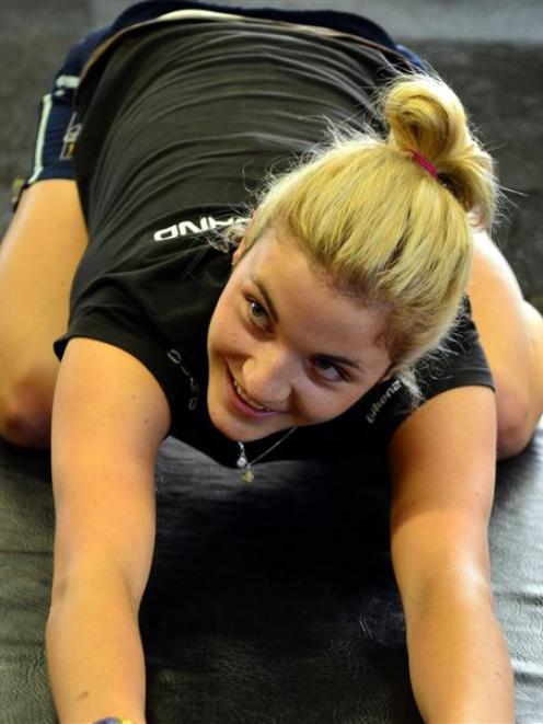 Dunedin cyclist Alysha Keith puts in the hard yards at the Forsyth Barr Stadium High Performance...