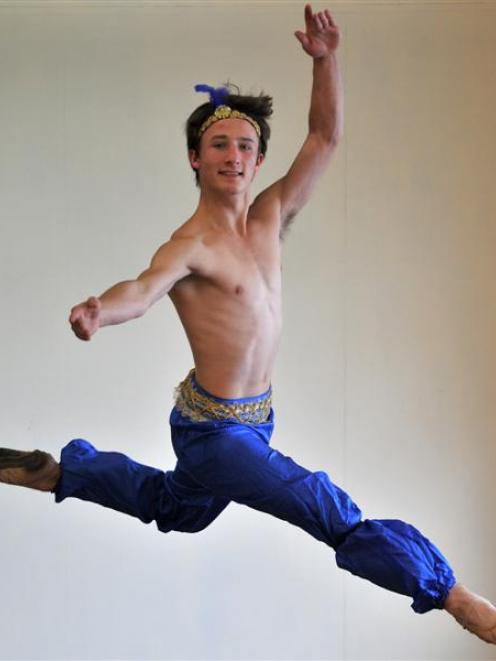 Dunedin dancer Bene Stewart  passed his Solo Seal exam with flying colours. Photo by Jane Dawber.