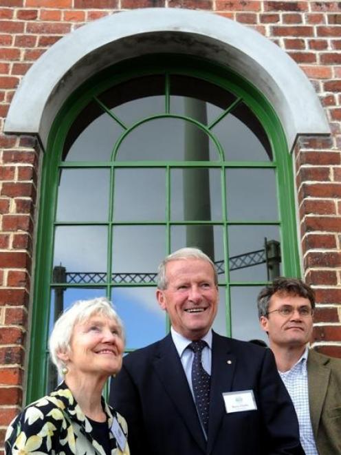 Dunedin Gasworks Museum Trust chairman Barry Clarke (centre) and trustees Ann Barsby and Peter...