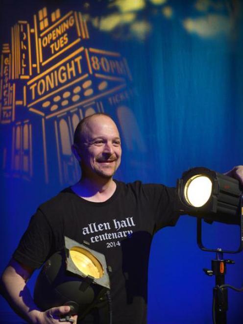 Dunedin lighting artist and Allen Hall Theatre manager Martyn Roberts prepares to graduate from...