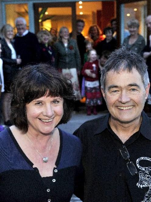 Dunedin Mayor-elect Dave Cull and wife Joan Wilson celebrate at home on the Otago Peninsula after...