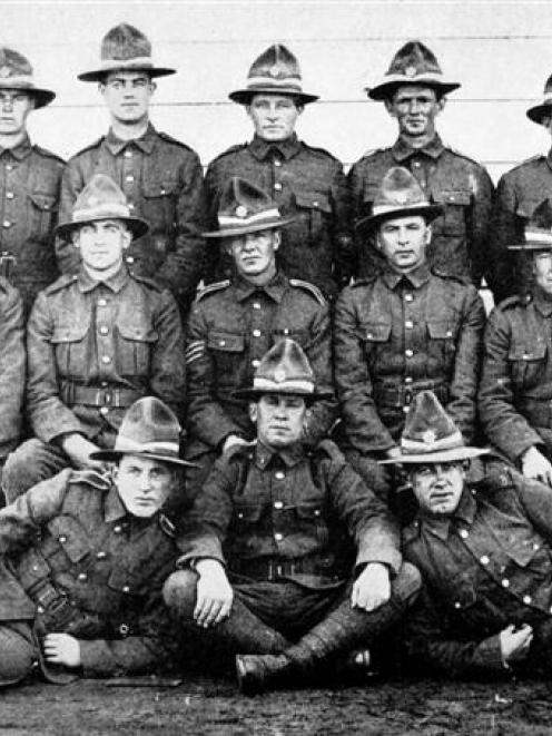 Dunedin members of the Army Service Corps at the Palmerston North camp. - Otago Witness, 9.9.1914.