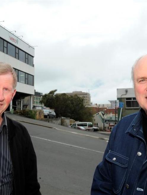 Dunedin property developer Neil Lyons (left) and Dunedin architect Michael Ovens, who have...