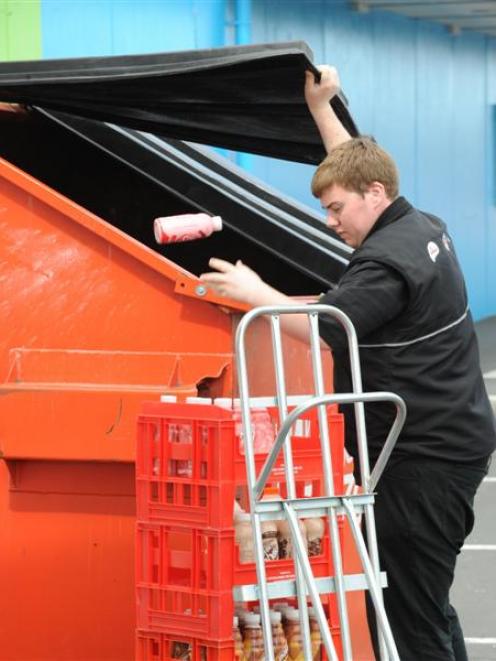Dunedin student Nick Holmes is "not scared" of being convicted for taking food from skips outside...