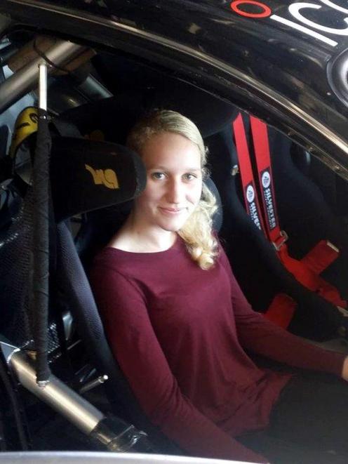 Dunedin teenager Alyssa Clapperton gets fitted for the TL Commodore she will drive for Team Kiwi...