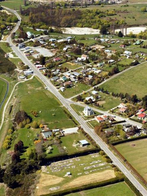 Duntroon, looking east, with Maerewhenua River at top. Photo by Stephen Jaquiery.