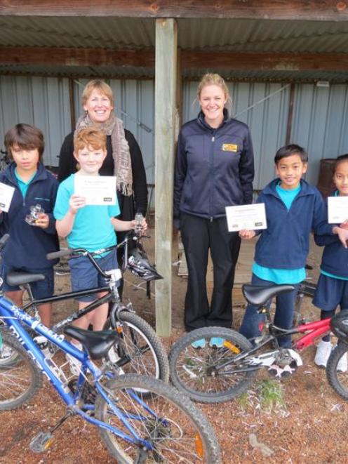 Duntroon School pupils (from left) Joseph Thompson,  Connor Sullivan, Carl Alegado and Hanna...