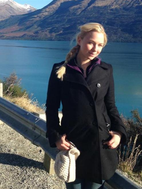 Dutch model/presenter Ancilla Tilia looks out over Lake Wakatipu. Photo supplied.