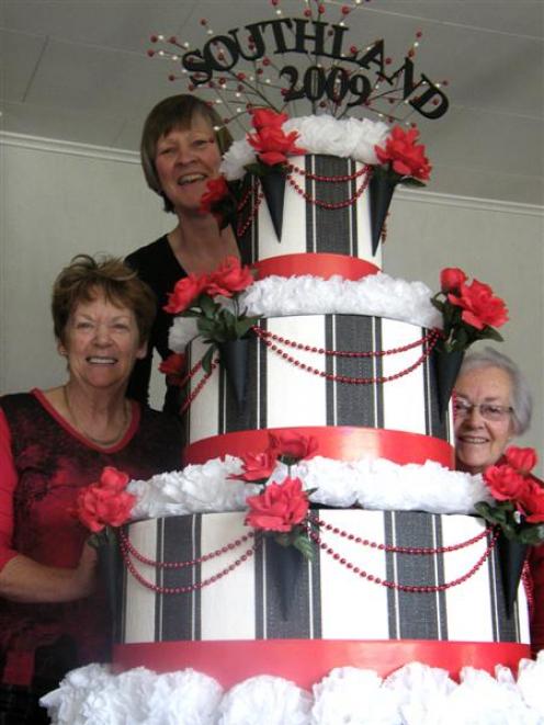 Eastern Southland Cake Decorators Guild secretary Jill Youngson (top, left), president Jean Kirby...