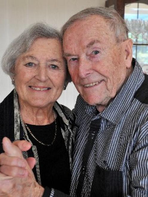Eleanor and Bill Jackson celebrate 60 years of marriage in Dunedin yesterday  as it started -...
