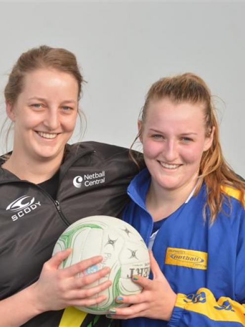 Ellie (left) and Jessica Bird, who are both playing at the age-group representative netball...