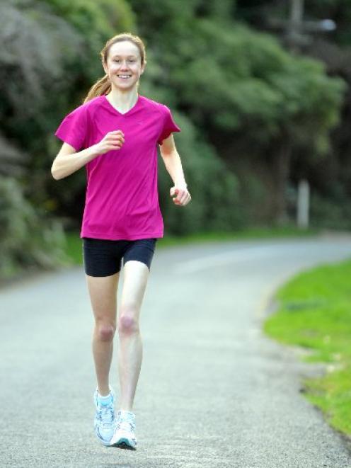 Emma Lloyd is eagerly awaiting her first marathon next week. Photo by Gregor Richardson.