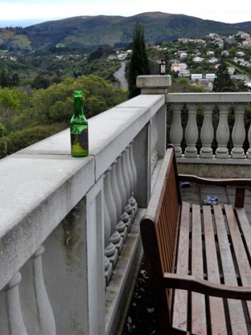 Empty bottles and cans litter the Mediterranean garden last weekend. Photos by Gerard O'Brien.