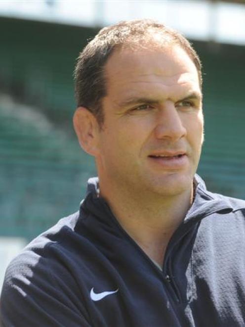 England rugby coach Martin Johnson inspects Carisbrook and other facilities in Dunedin yesterday...