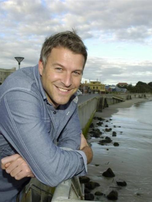 English television host Dan Lobb relaxes at St Clair. Photo by Jane Dawber.