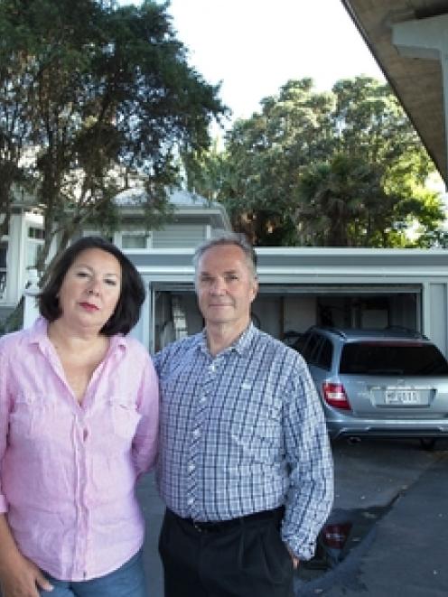 Erica Hannam and Richard Tout oppose the SkyPath cycleway proposed for the harbour bridge. Photo ...