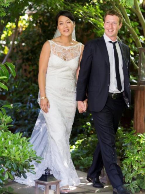 Facebook co-founder and CEO Mark Zuckerberg and Priscilla Chan, who got married at the weekend....
