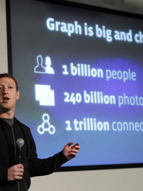 Facebook founder Mark Zuckerberg introduces a new feature to the world's most popular social...