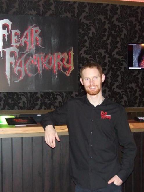 Fear Factory director Simon Smith at the front counter - where people prepare to meet their fears...