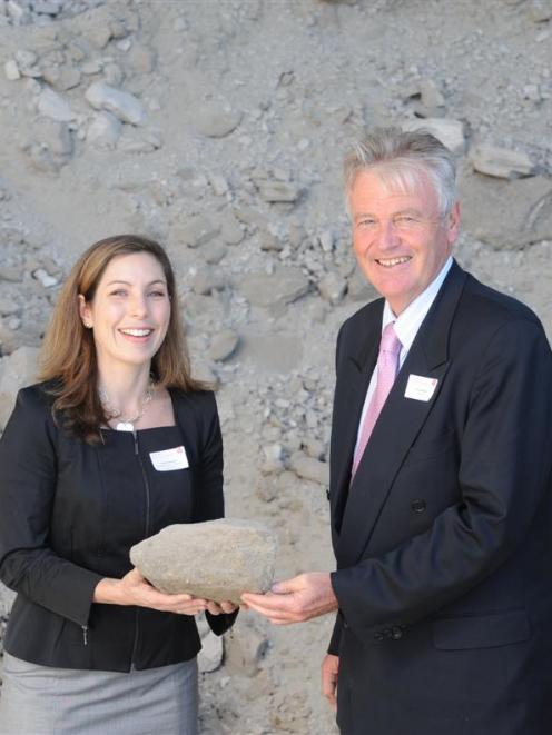 Featherston Resources chief executive Emma Weston and chairman Tim Goodacre at the Taieri plant...