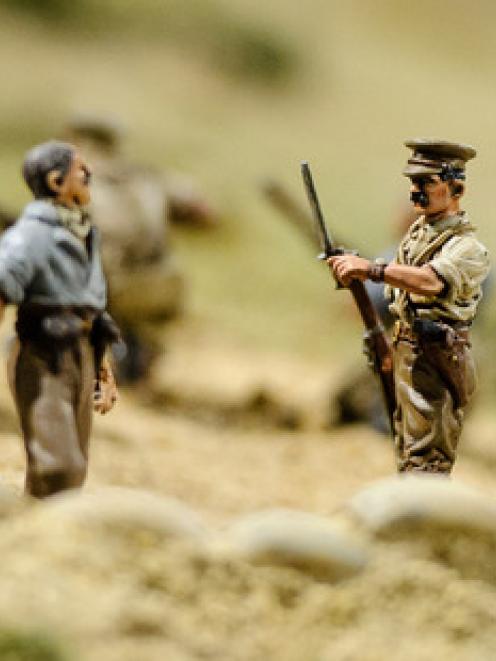 Figurine of Lieutenant Colonel William Malone in the battle. Photo / Mark Tantrum - mark tantrum.com