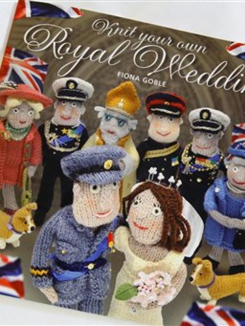Fiona Goble's book entitled 'Knit Your Own Royal Wedding' is seen on display in London. (AP Photo...