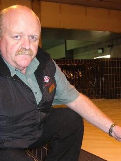 Cromwell Chief Fire Officer Steve Shaw inspects damage to the $3.3 million Cromwell Swim Centre...