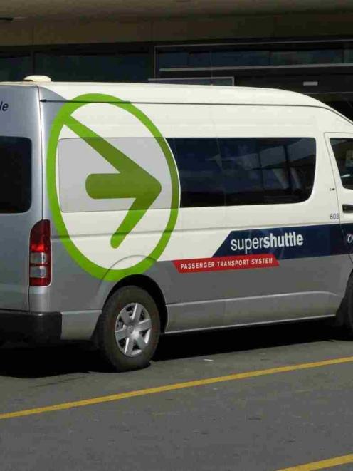 A Super Shuttle at Dunedin International Airport. ODT files