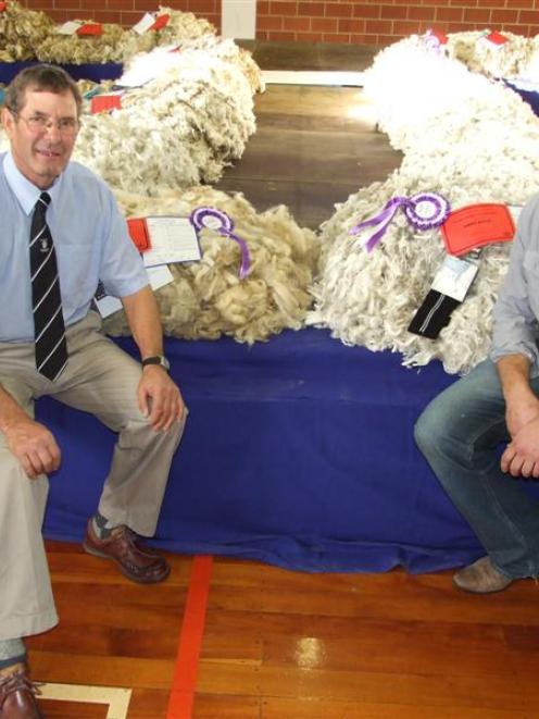 Fleeces produced on the Gimmerburn farm of Allan Paterson (left) and his son Simon (right) won...